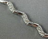 ESTATE 1.20CT DIAMOND 14KT WHITE GOLD 3D BY THE YARD WAVE PAVE TENNIS BRACELET