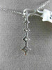 ESTATE LARGE .50CT PRINCESS DIAMOND 14K WHITE GOLD 3D JOURNEY GRADUATING PENDANT