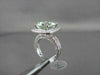 ESTATE WIDE SQUARE AAA GREEN AMETHYST & DIAMOND 7.15CTW 14KT WHITE GOLD RING