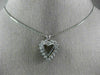 ESTATE .56CT DIAMOND 14KT WHITE GOLD 3D CLASSIC OPEN HEART LOVE PENDANT #10807