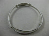 ESTATE 14KT WHITE GOLD FLEXIBLE ENGRAVABLE DIAMOND CUT HEART BABY BANGLE #25293