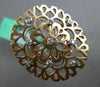 ESTATE LARGE .20CT DIAMOND 18KT ROSE GOLD 3D OPEN FLOWER FILIGREE ETOILE RING