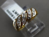 ESTATE .22CT DIAMOND 14KT 2 TONE GOLD MULTI WAVE WEDDING ANNIVERSARY RING #1600