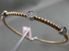 ESTATE .21CT DIAMOND 14KT WHITE & ROSE GOLD PAST PRESENT FUTURE BANGLE BRACELET