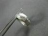ANTIQUE WIDE .35CT DIAMOND 18KT WHITE GOLD FILIGREE HUGGIE EARRINGS #11988