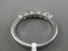 ESTATE .82CT DIAMOND 14KT WHITE GOLD 3D CLASSIC 5 STONE WEDDING ANNIVERSARY RING