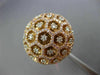 EXTRA LARGE .27CT WHITE & PINK DIAMOND 18K WHITE & ROSE GOLD CLUSTER FLOWER RING