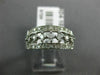 ESTATE WIDE .20CT DIAMOND 14KT WHITE GOLD 3D 3 ROW SHARE PRONG ANNIVERSARY RING