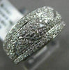 ESTATE WIDE .50CT DIAMOND 14KT WHITE GOLD SEMI ETERNITY WEDDING ANNIVERSARY RING