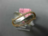 ESTATE WIDE .31CT PINK DIAMOND 18KT WHITE & ROSE GOLD MULTI ROW X LOVE FUN RING