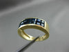 ESTATE .79CT AAA PRINCESS CUT SAPPHIRE 14KT YELLOW GOLD DOUBLE ROW RING #19340