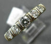 ESTATE WIDE .85CT DIAMOND 18KT TWO TONE GOLD FIVE STONE ANNIVERSARY RING #1366