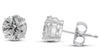 ESTATE LARGE 2.61CT DIAMOND 14K WHITE GOLD ROUND 4 PRONG SOLITAIRE STUD EARRINGS