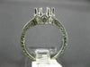 ANTIQUE .60CT DIAMOND 14KT WHITE GOLD FILIGREE SEMI MOUNT ENGAGEMENT RING #14833