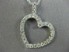 ESTATE .73CT DIAMOND 14KT WHITE GOLD CLASSIC OPEN HEART FLOATING PENDANT #18392