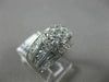 EXTRA LARGE 1.5CT DIAMOND 14K WHITE GOLD FLOWER CLUSTER FILIGREE ENGAGEMENT RING