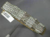 ESTATE WIDE 5.52CT DIAMOND 14KT ROSE GOLD 3D MULTI ROW PYRAMID BANGLE BRACELET