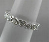 ANTIQUE DIAMOND FILIGREE ETERNITY HEART 14K W GOLD ANNIVERSARY RING FG VVS 18152