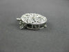 ANTIQUE .31CT DIAMOND 18KT WHITE GOLD ROUND FILIGREE PEARL LOCK AMAZING!! #11716