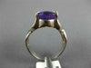 ANTIQUE WIDE 3.0CT AAA AMETHYST 18K WHITE GOLD OVAL CLASSIC SOLITAIRE RING #1004