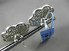 ESTATE LARGE 4.17CT DIAMOND 18KT WHITE GOLD 3D FLOWER CLUSTER CLIP ON EARRINGS