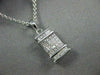 ESTATE .40CT DIAMOND 14KT WHITE GOLD PRINCES CUT RECTANGULAR PENDANT #15435