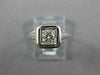 ANTIQUE .22CT DIAMOND 18KT WHITE GOLD 3D SOLITAIRE SQUARE ENGAGEMENT RING #26655