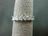 ESTATE .91CT DIAMOND 14KT WHITE GOLD 3D 7 STONE WEDDING ANNIVERSARY RING #19485