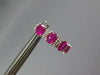 2.05CT DIAMOND & AAA RUBY 14KT WHITE GOLD OVAL & ROUND 4 STONE HANGING EARRINGS