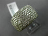 ESTATE LARGE 2.0CT DIAMOND 14K WHITE GOLD 3D PAVE SEMI ETERNITY ANNIVERSARY RING