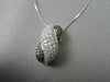 ESTATE 14KT WHITE 1.5CT X SHAPE BLACK & WHITE DIAMOND PENDANT