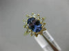 1.83CT DIAMOND & AAA OVAL TANZANITE 14KT YELLOW GOLD FLOWER HALO ENGAGEMENT RING