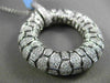 ESTATE MASSIVE 2.10CT DIAMOND 18K WHITE & BLACK GOLD 3D CIRCLE OF LIFE PENDANT