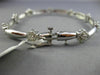 ESTATE LONG 1.40CT DIAMOND 14KT WHITE GOLD 3D FLOWER BY THE YARD TENNIS BRACELET