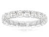 LARGE 4.0CT DIAMOND 14K WHITE GOLD ASSCHER CUT ETERNITY WEDDING ANNIVERSARY RING