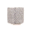 EXTRA LARGE 3.91CT DIAMOND 18KT WHITE GOLD MULTI ROW ROUND PAVE ANNIVERSARY RING