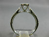 ESTATE .66CT DIAMOND 14KT WHITE GOLD 3D CLASSIC INVISIBLE ROUND ENGAGEMENT RING