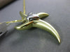 ESTATE .05CT DIAMOND 14K WHITE & YELLOW GOLD 3D HEART ETOILE CROSS PENDANT #2012