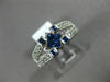 1.08CT ROUND DIAMOND & AAA PRINCESS SAPPHIRE 14KT WHITE GOLD INVISIBLE FUN RING