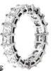 5.5CT DIAMOND PLATINUM PRINCESS SHARED PRONG INVISIBLE ETERNITY ANNIVERSARY RING