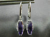 ESTATE 1.31CT DIAMOND & AAA AMETHYST 14KT WHITE GOLD TRAPEZOID HANGING EARRINGS