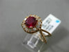 ESTATE WIDE 1.40CTW DIAMOND & AAA RUBY 14KT ROSE GOLD HALO CLASSIC INFINITY RING