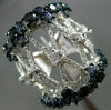ESTATE MASSIVE 2.82CT DIAMOND & SAPPHIRE 18KT WHITE GOLD INFINITY COCKTAIL RING