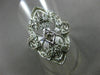 ESTATE LARGE .52CT DIAMOND 14KT WHITE GOLD 3D OPEN FILIGREE MARQUISE FLOWER RING