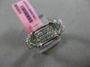 ESTATE WIDE 1.47CT ROUND & PRINCESS DIAMOND 18KT WHITE GOLD 3D MULTI ROW RING
