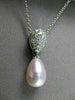 ESTATE .38CT DIAMOND & AAA SOUTH SEA PEARL 14KT WHITE GOLD DROP PENDANT #1424