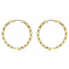 2.02CT DIAMOND & AAA RUBY 14KT YELLOW GOLD 3D MULTI FLOWER HOOP HANGING EARRINGS