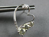 1.32CT DIAMOND & AAA GREEN AMETHYST 14KT WHITE GOLD ROUND HEART HANGING EARRINGS