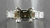 ESTATE 1.05CT DIAMOND 14KT WHITE GOLD PYRAMID SEMI MOUNT ENGAGEMENT RING #22419