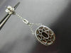 ESTATE LARGE 12.02CT DIAMOND CITRINE 14KT WHITE GOLD OVAL HALO FILIGREE EARRINGS